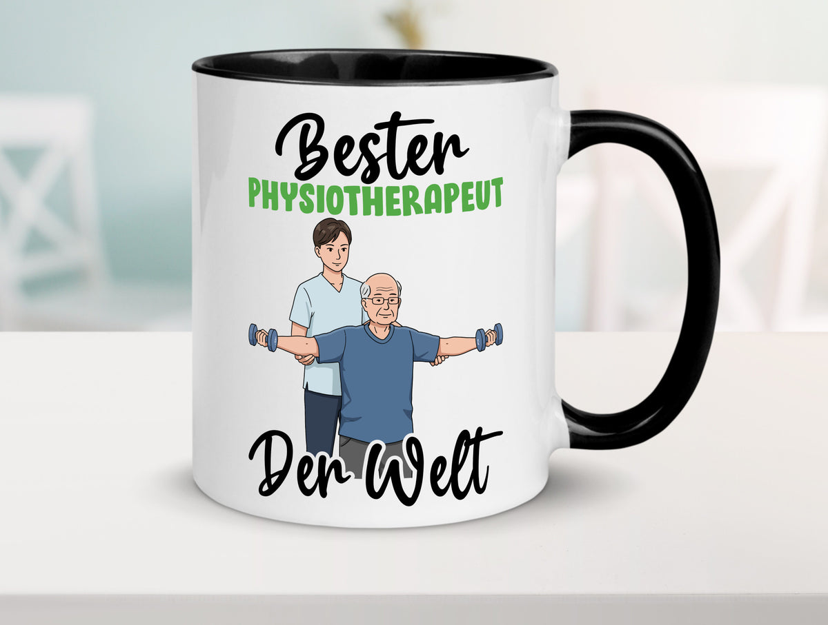 Bester Physiotherapeut v3 Geschenk Humor Geschenkidee lustiger Spruch Tasse