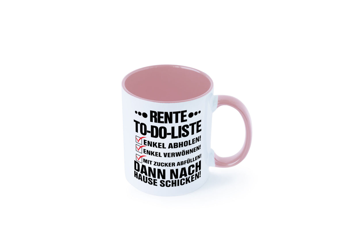 Rente To-Do-Liste | Rentner Tasse Enkel verwöhnen Geschenk Ruhestand Jubiläum