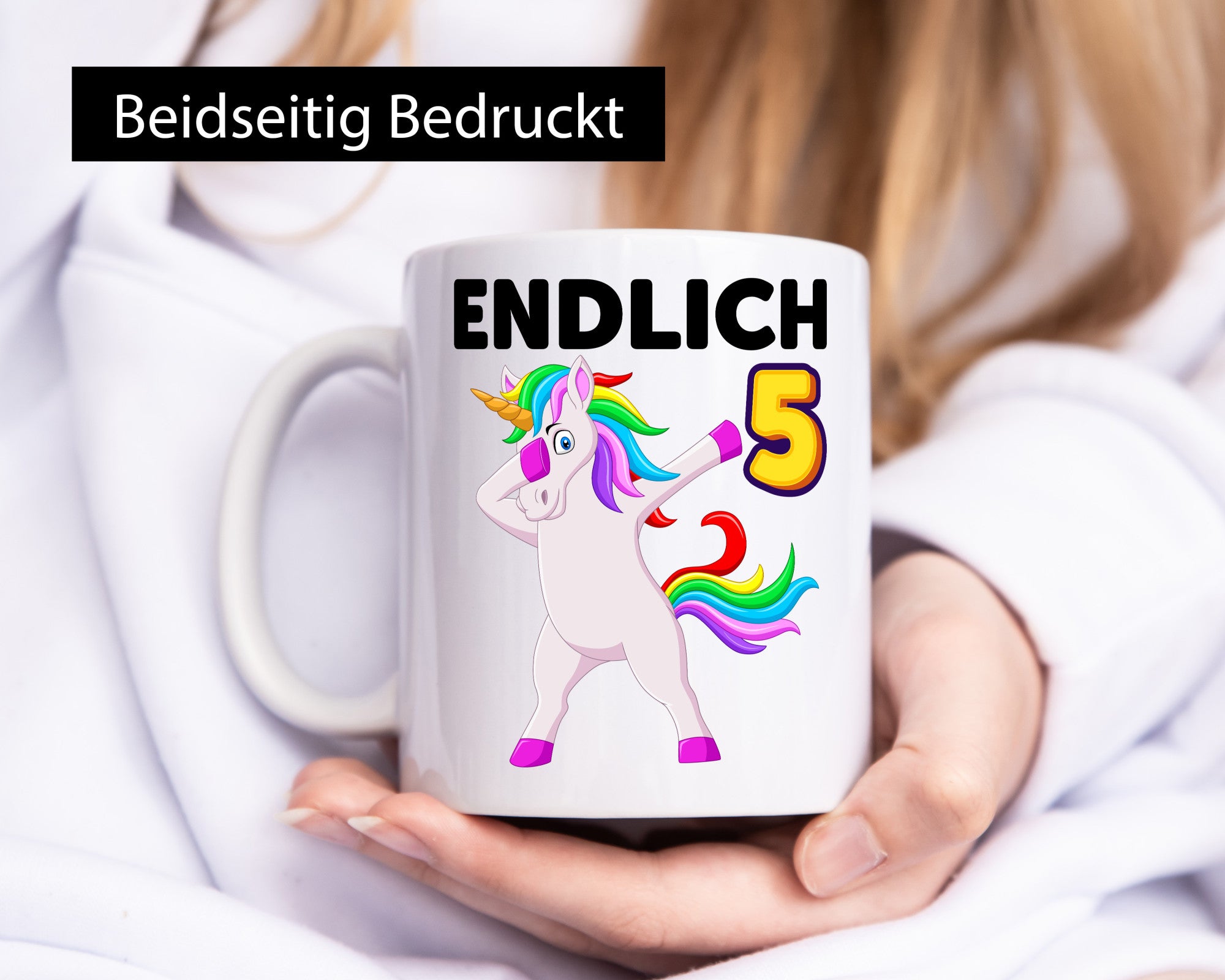 5. Geburtstag | endlich 5 Jahre Einhorn Mädchen lustiger Spruch Geschenk