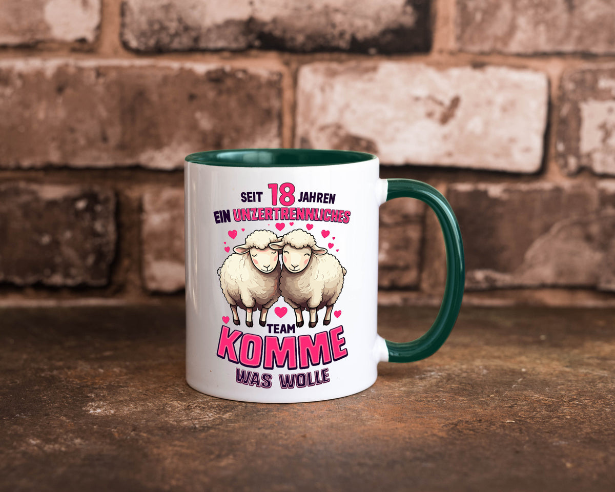 18 Jahre Verheiratet | ein Team Ehepaar v2 Geschenkidee Humor Tasse