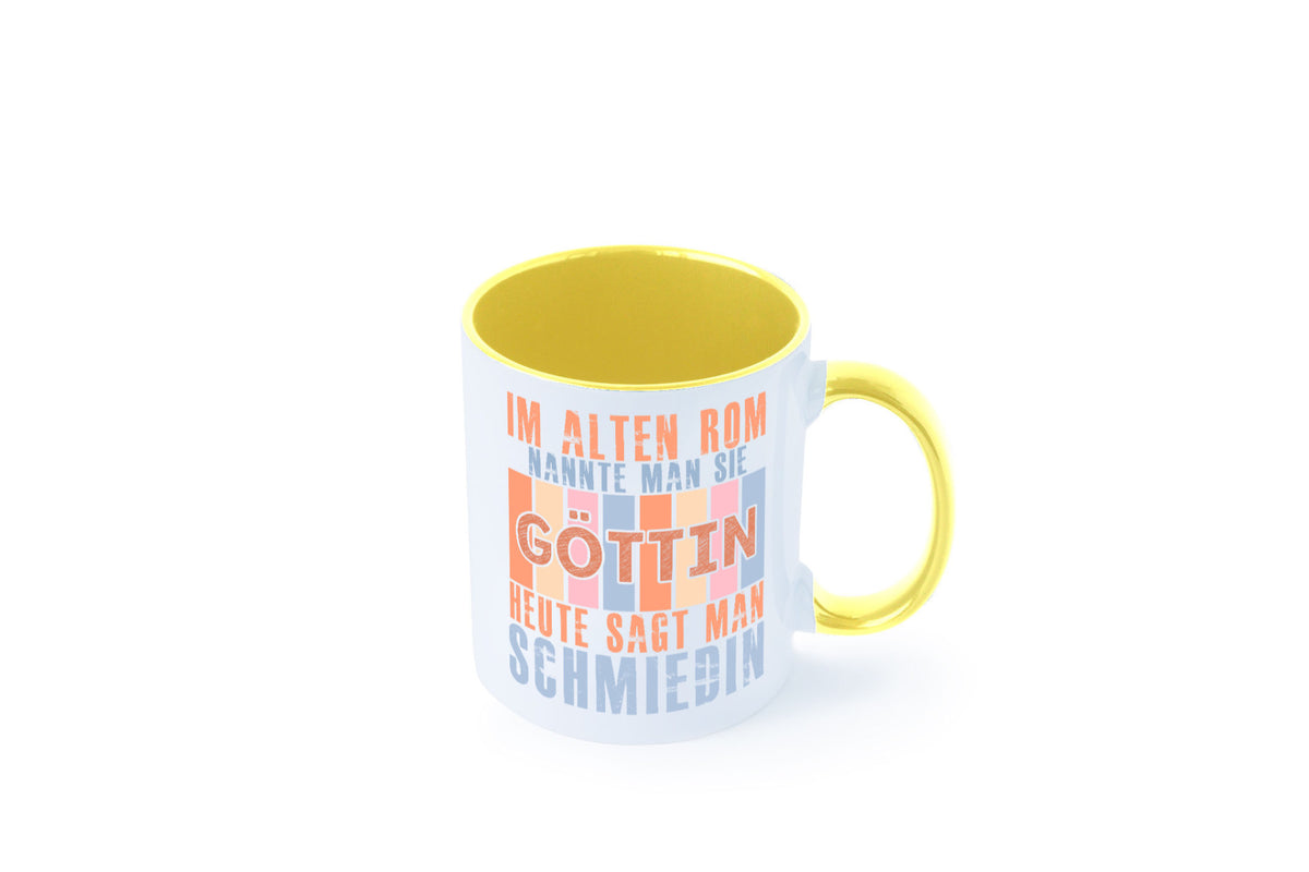 Heute sagt man: Schmiedin | Schmied Beruf Schmiederei lustiger Spruch Geschenk Tasse