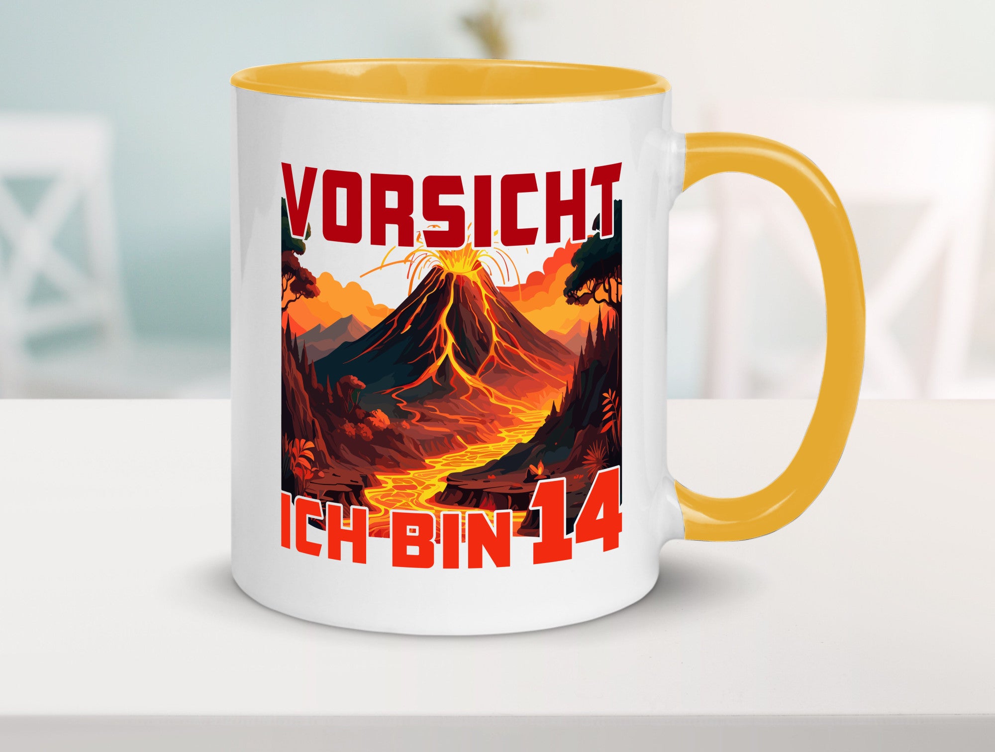 14. Geburtstag | 14 Jahre Vulkanausbruch Vulkan Geschenkidee Humor Tasse