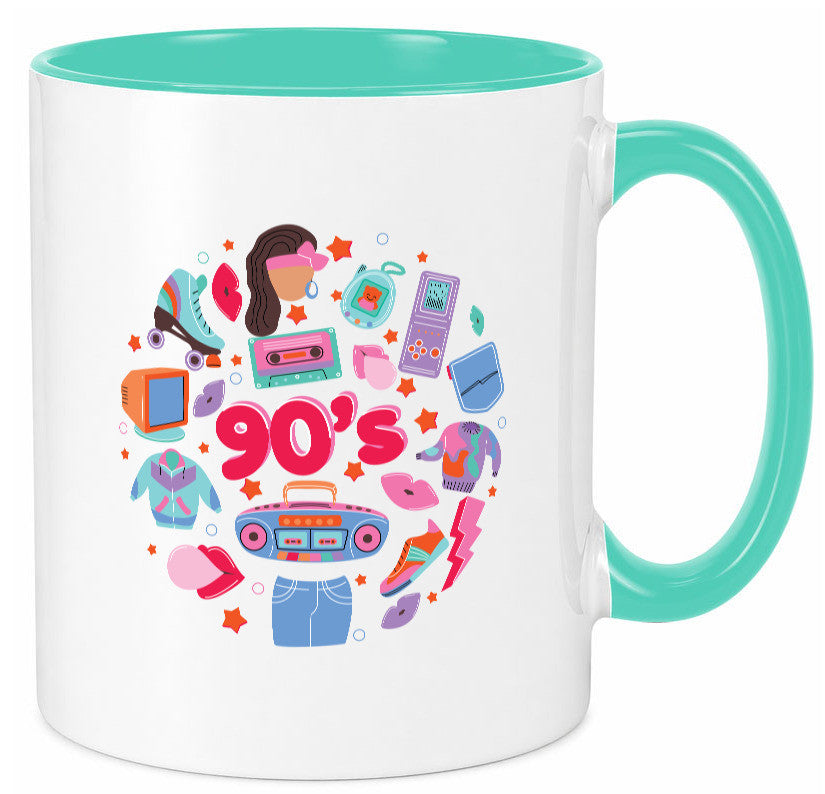 90er Jahre | Alte Zeit Nostalgie Humor Geschenkidee Tasse