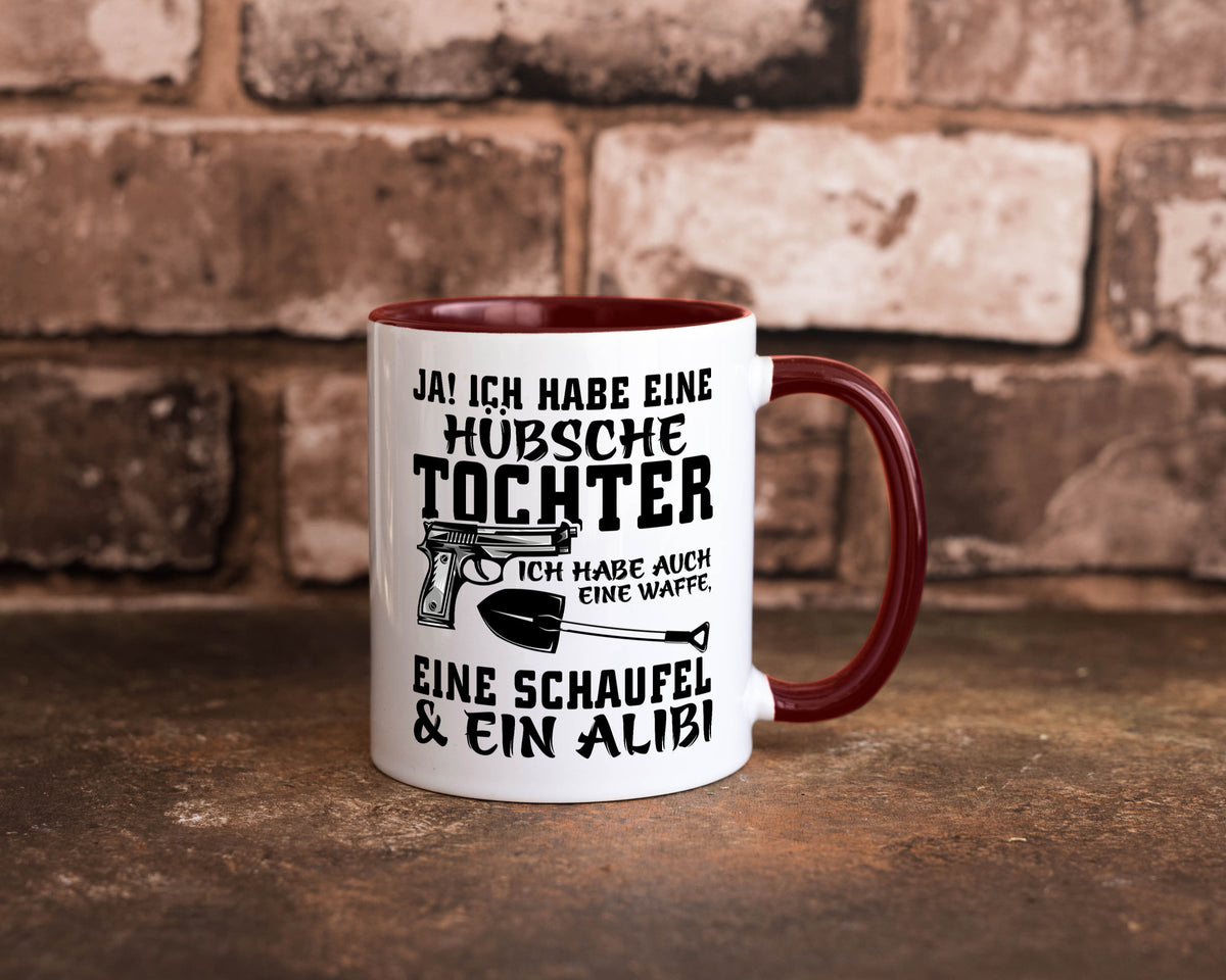 Hübsche Tochter Geschenk Familie Geschenkidee lustiger Spruch Tasse