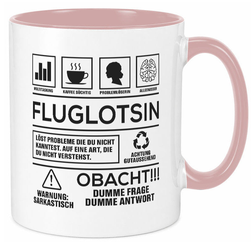 Achtung Probleme Fluglotsin | Flughafen Flugverkehr Geschenk Humor Geschenkidee Tasse