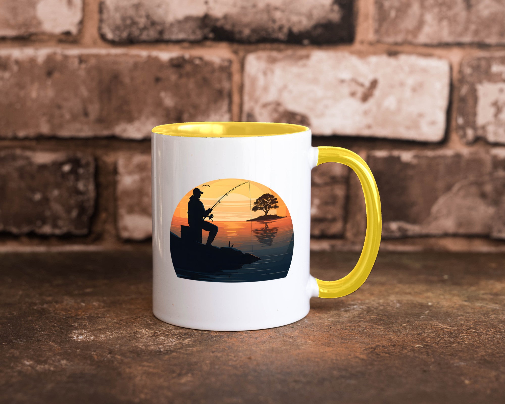 Angler | Sonnenuntergang Fischer Fische Angeln v2 Geschenk Humor Geschenkidee