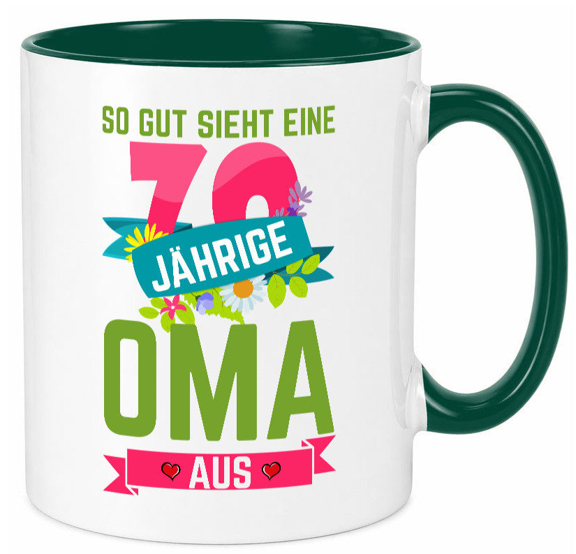 70. Geburtstag | 70 Jährige Oma Großmutter Geschenkidee Familie Humor Tasse