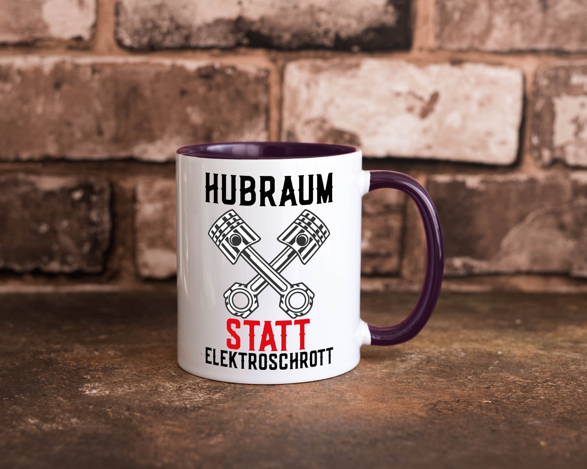 Hubraum statt Elektroschrott | Autofan Verbrennungsmotor Geschenk Humor