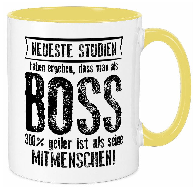 Neuste Studien: Boss | Führungskraft Vorgesetzter lustiger Spruch Geschenk Tasse