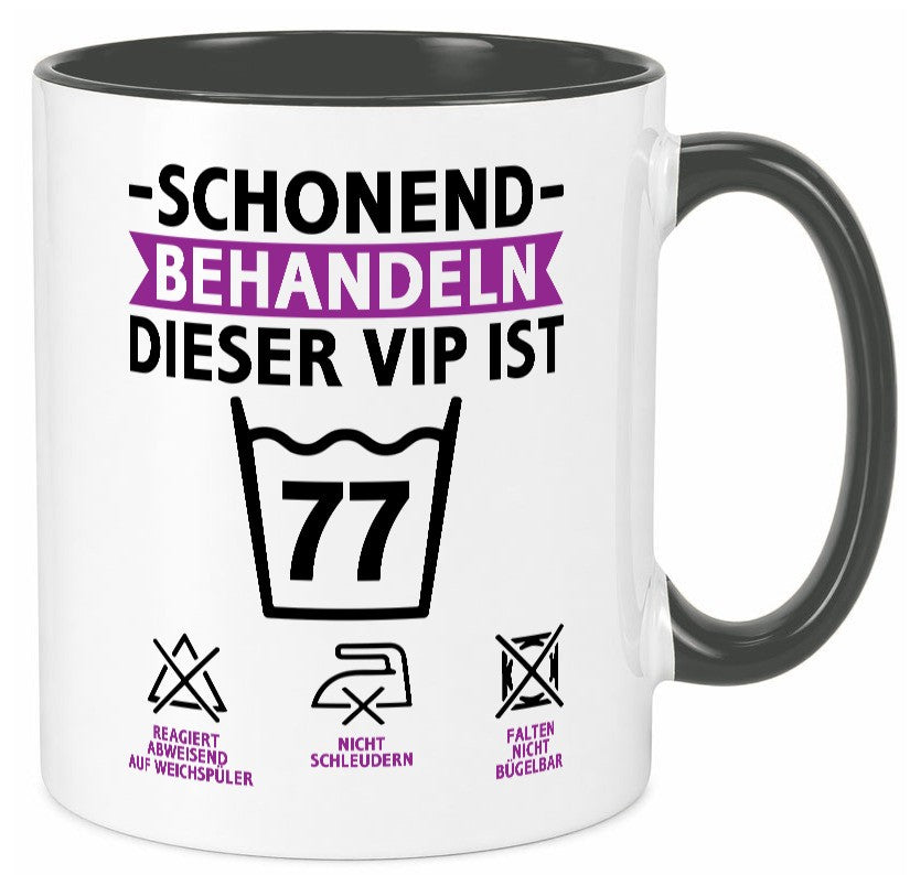77 Geburtstag | schonend behandeln Jahre v2 lustig Geschenkidee Geschenk Tasse