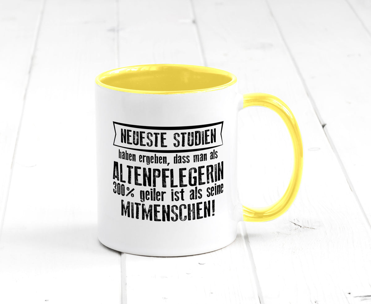 Neuste Studien: Altenpflegerin | Pflegepersonal Pflege Humor Geschenkidee Tasse
