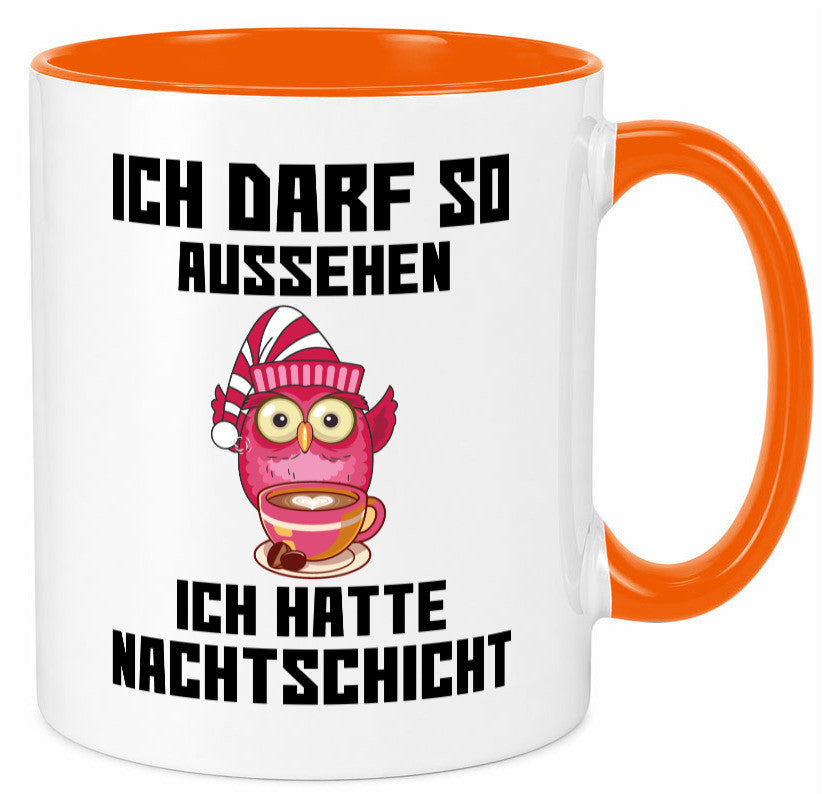 Nachtschicht Eule | Spruch Arbeit müde Nachtjob Geschenkidee Kollegen Büro Tasse