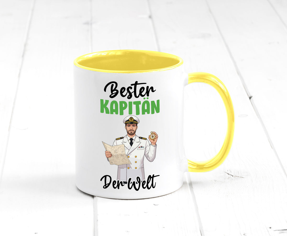 Bester Kapitän | Schiffskapitän Schiff v2 Geschenk Humor Geschenkidee lustiger Tasse