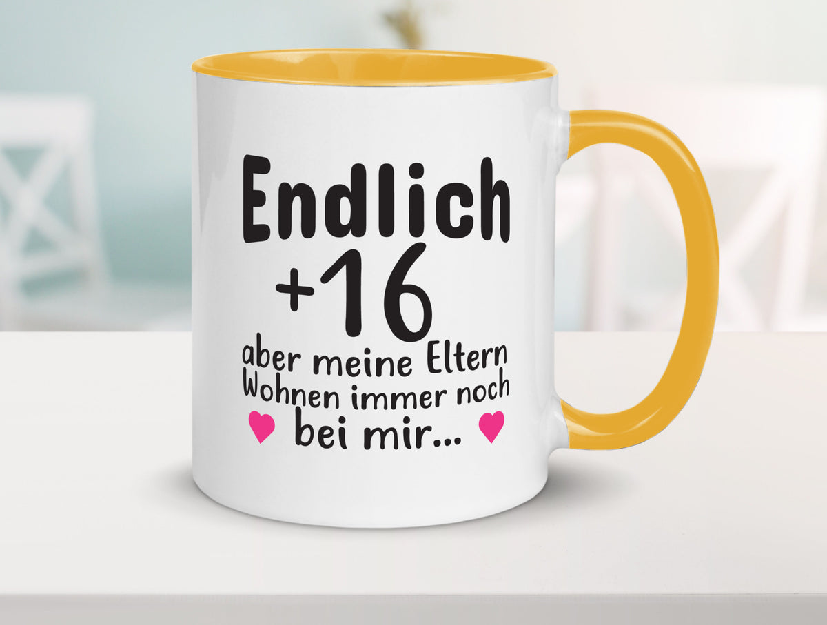 Endlich 16 | Geburtstag Tasse Spruch Mädchen Geschenkidee Humor