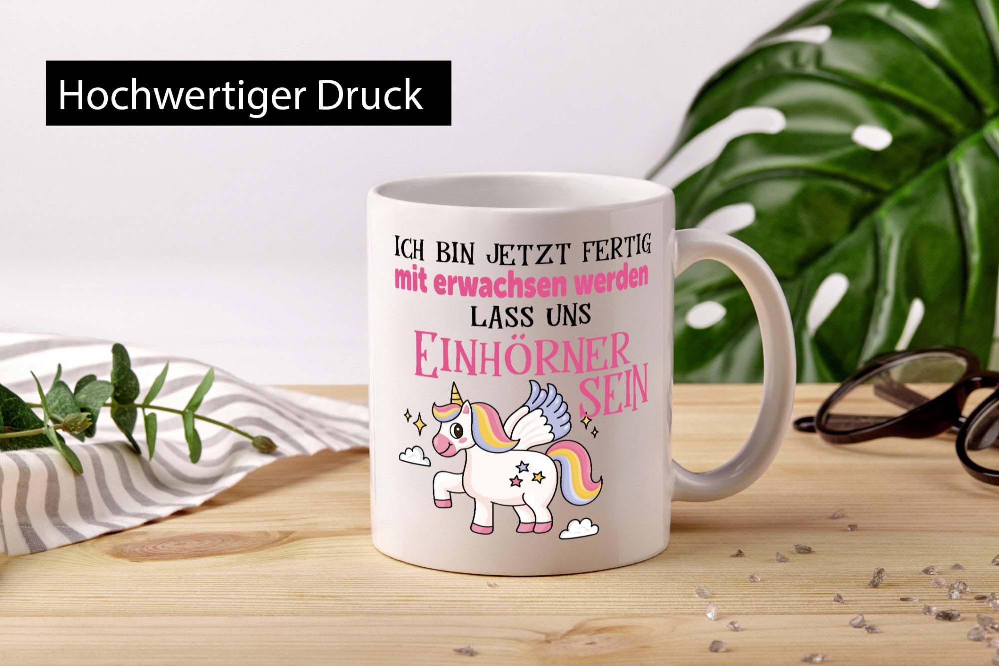 Bin erwachsen jetzt, lass uns ein einhorn sein Humor Geschenkidee Tasse