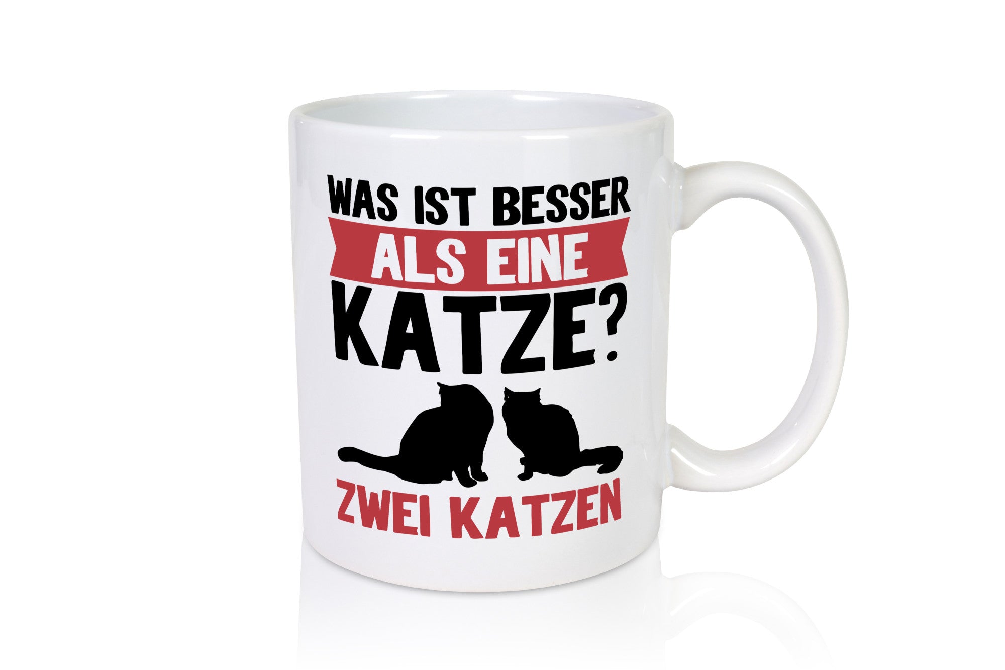 Zwei Katzen lustig Tierliebhaber Humor Geschenk Tasse