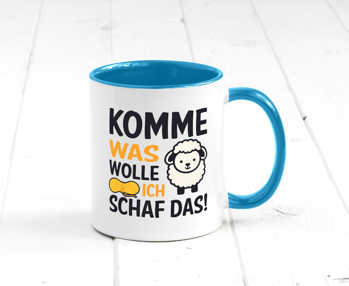 Komme was wolle, ich schaf das | Wolle Humor Geschenkidee Tasse
