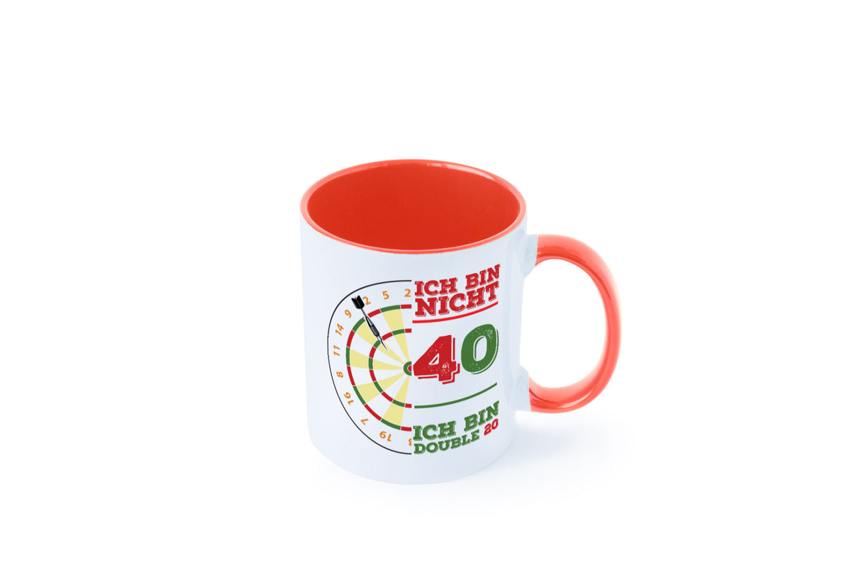 Ich bin nicht 40 double 80 | Dart spieler Geschenkidee Humor Tasse