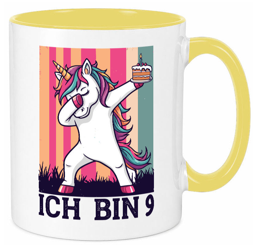 9 Geburtstag | Einhorn Damping Mädchen Humor Geschenkidee Tasse
