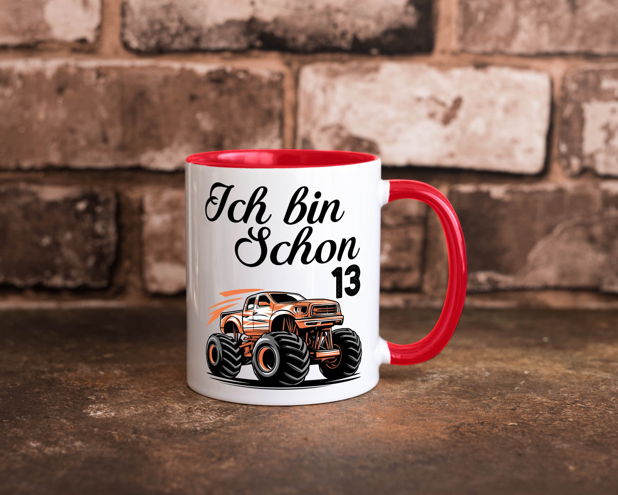 13. Geburtstag | Monster truck 13 Jahre Geschenkidee Humor Tasse