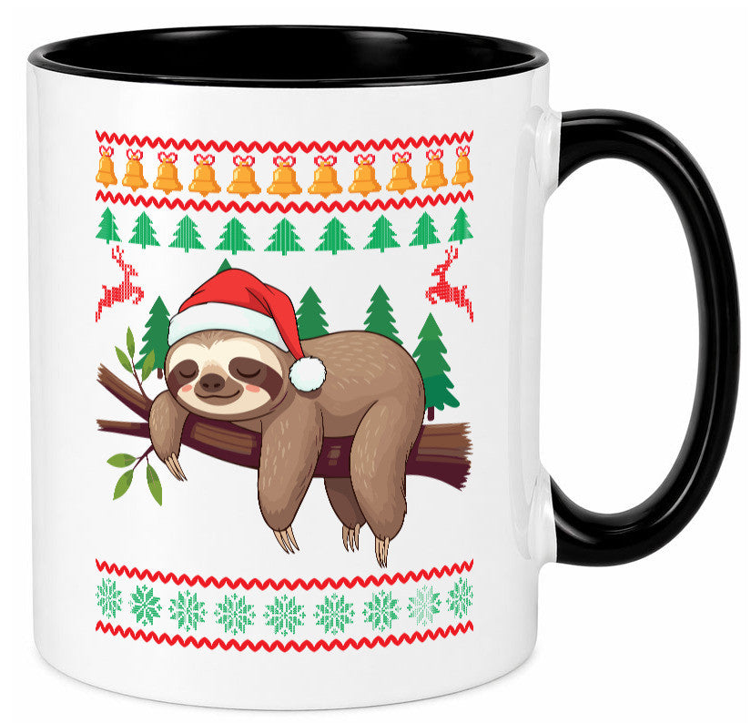 Ugly Christmas | Faultier Weihnachtsfaultier v2 lustig Tierliebhaber Humor Tasse