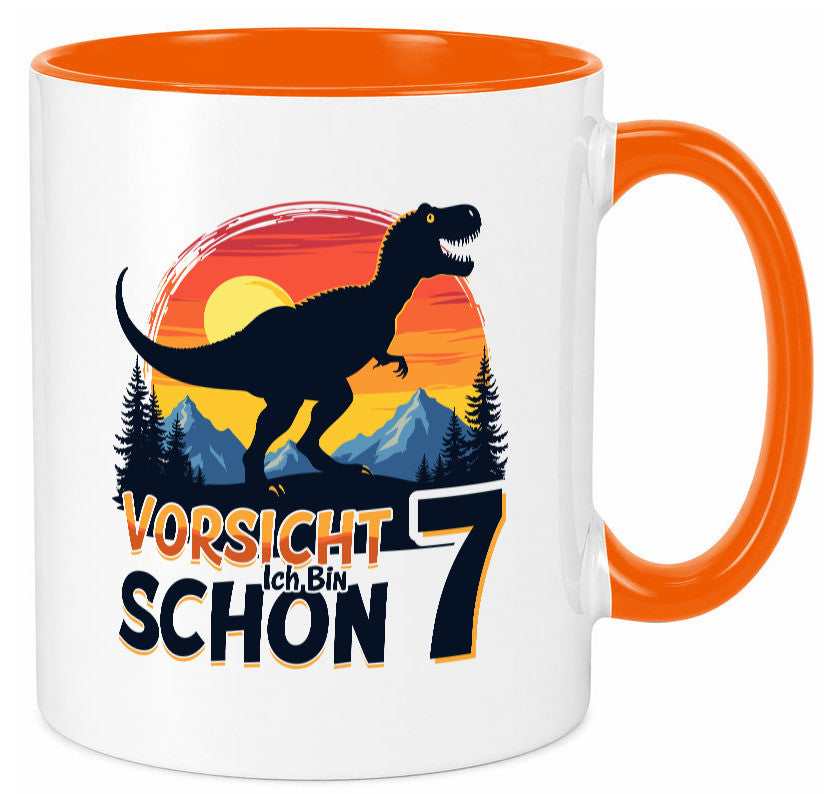 7. Geburtstag | 7 Jahre Dinosaurier v2 Geschenk Geschenkidee lustiger Spruch