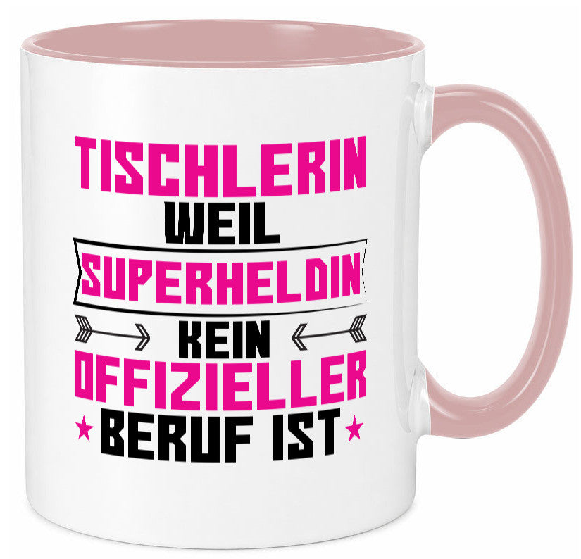 Superheldin Tischlerin | Tischlerei Geschenkidee Humor Tasse