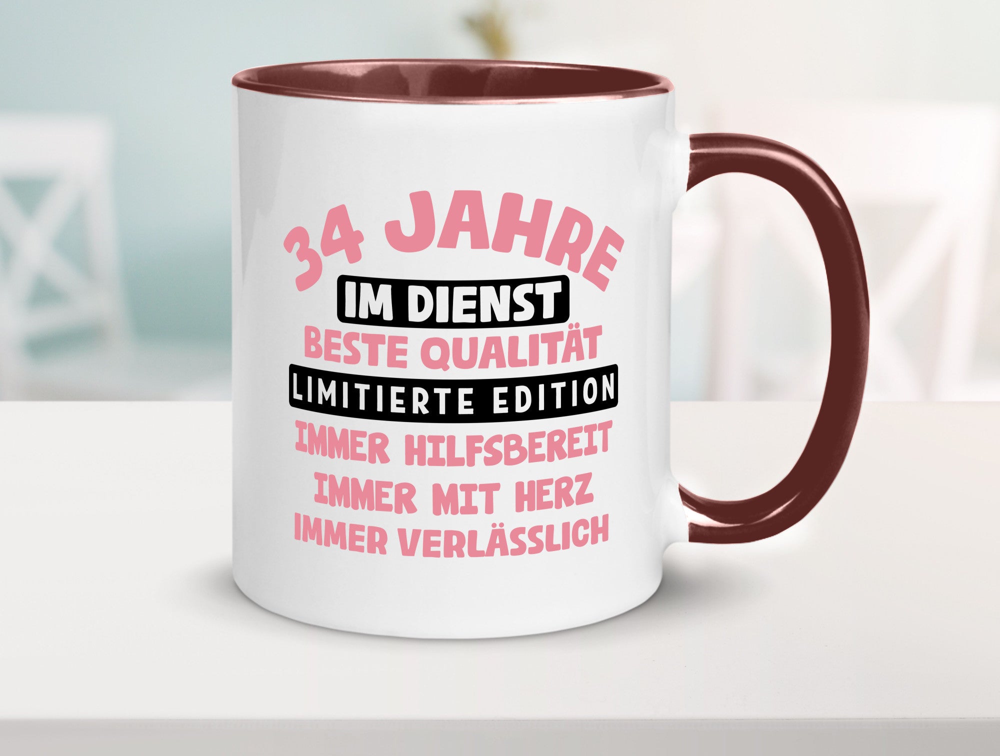 34 Jahre im Dienst | Jubiläum Arbeit v11 Geschenk Kollegen Büro lustiger Spruch