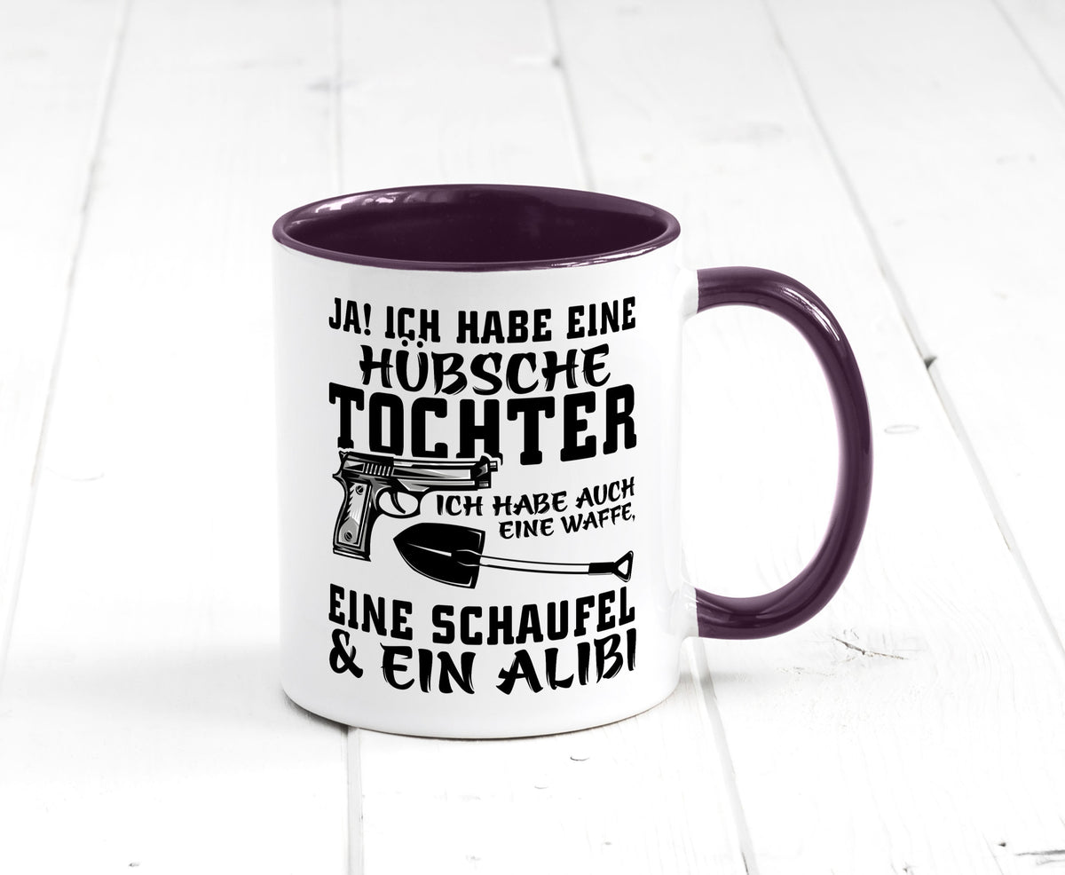 Hübsche Tochter Geschenk Familie Geschenkidee lustiger Spruch Tasse