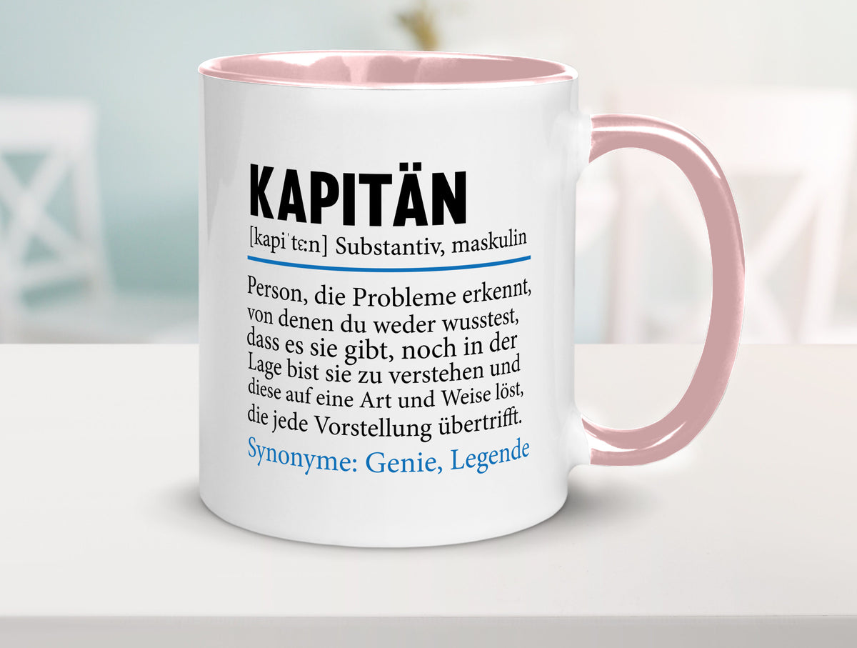 Kapitän | Spruch lustig Schiffskapitän Schiff Geschenk Humor Geschenkidee Tasse