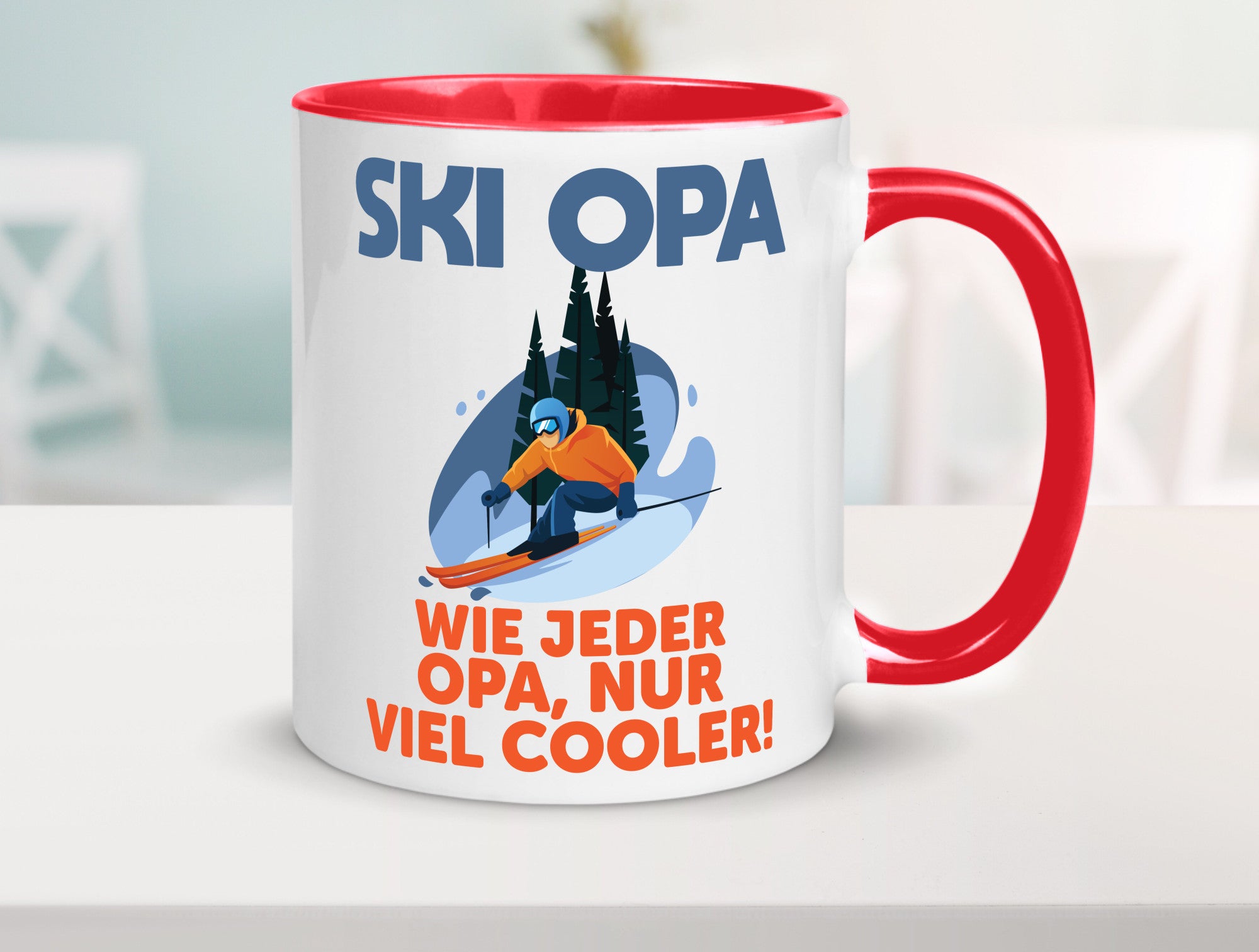 Ski Opa, normal, nur cooler | Skifahrer Bäume Schnee Geschenkidee Familie Humor