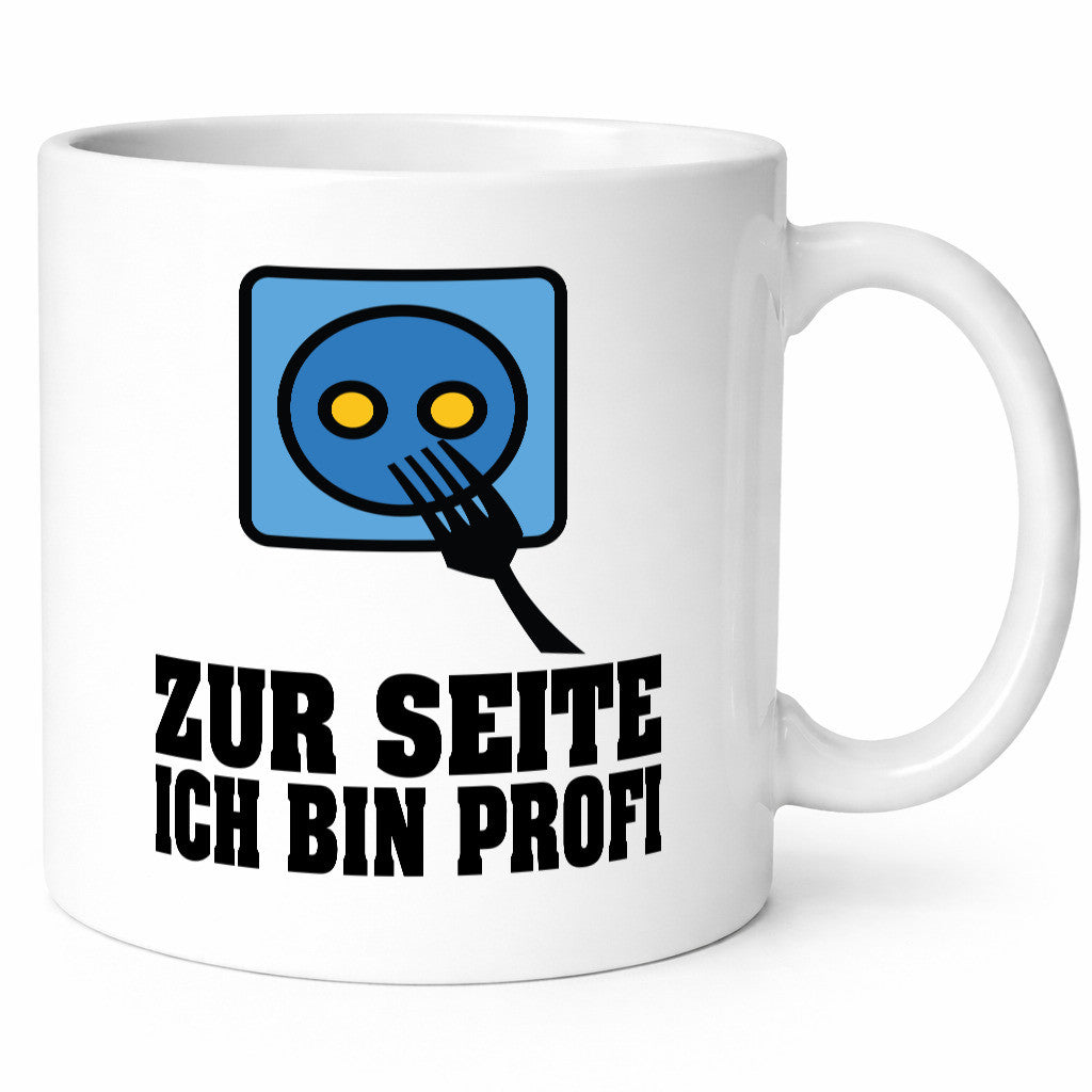 Zur Seite ich bin Profi lustiger Spruch Geschenk Humor Geschenkidee Tasse