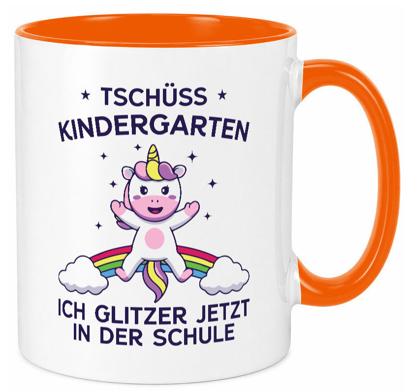Kindergarten, jetzt Schule | Einhorn Geschenk Humor Geschenkidee lustiger Tasse