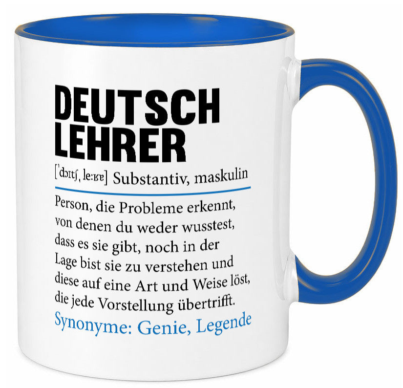 Deutschlehrer Spruch | Lehrer Schule Humor lustig Geschenkidee Geschenk Tasse