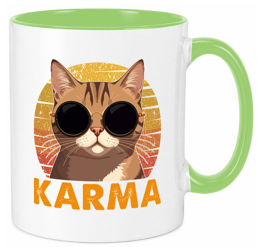 Vintage Katze | Karna Coole lustiger Spruch Geschenk Tierliebhaber Humor Tasse
