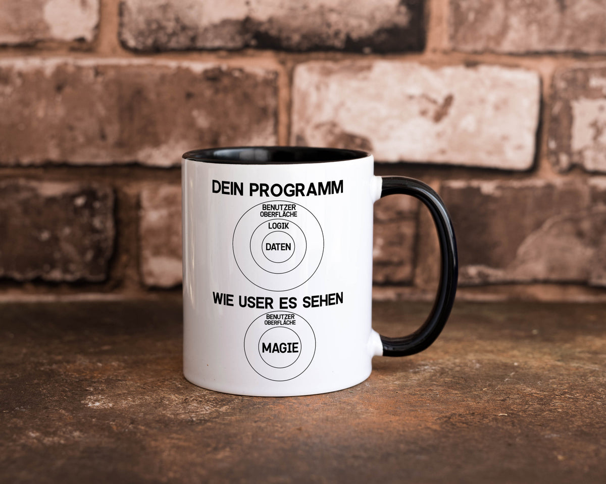 Wie User dein Programm sehen | Programmierer Magie Witz Geschenkidee Humor Tasse