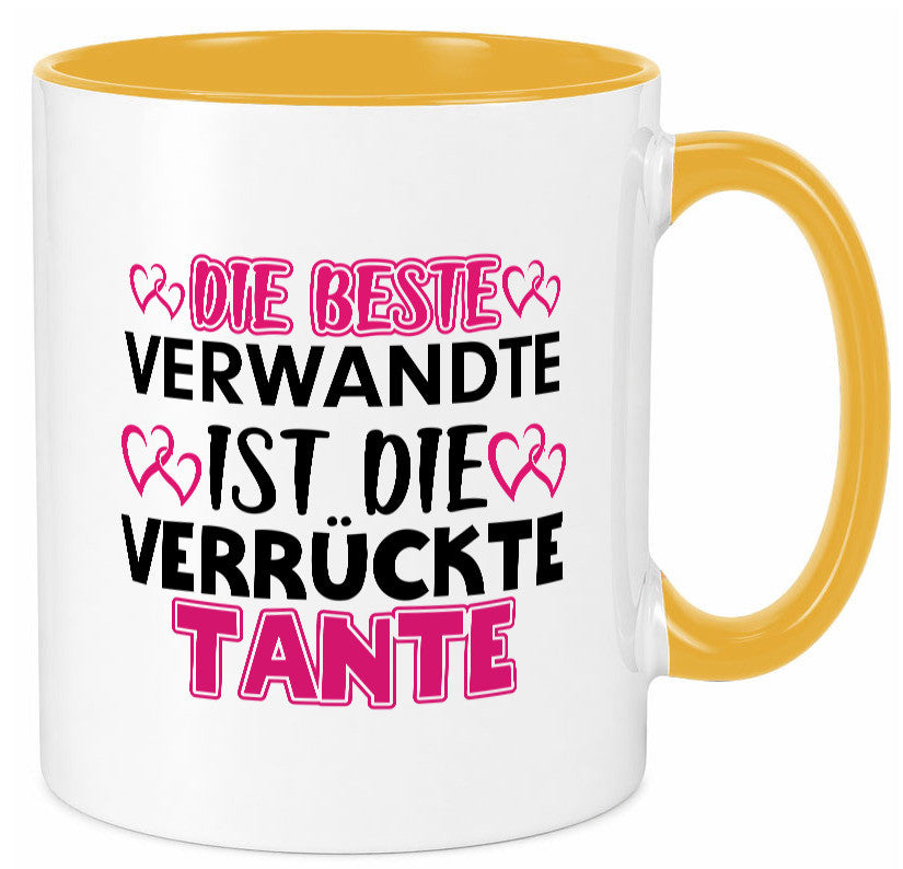 Verrückte Tante | Spruch Patentante Verwandtschaft lustiger Geschenk Humor Tasse