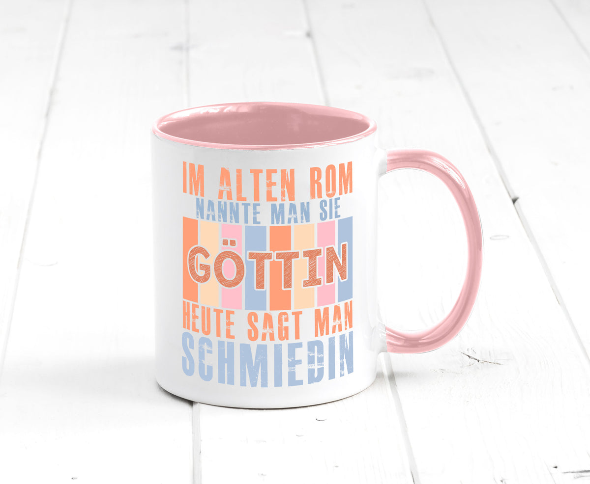 Heute sagt man: Schmiedin | Schmied Beruf Schmiederei lustiger Spruch Geschenk Tasse