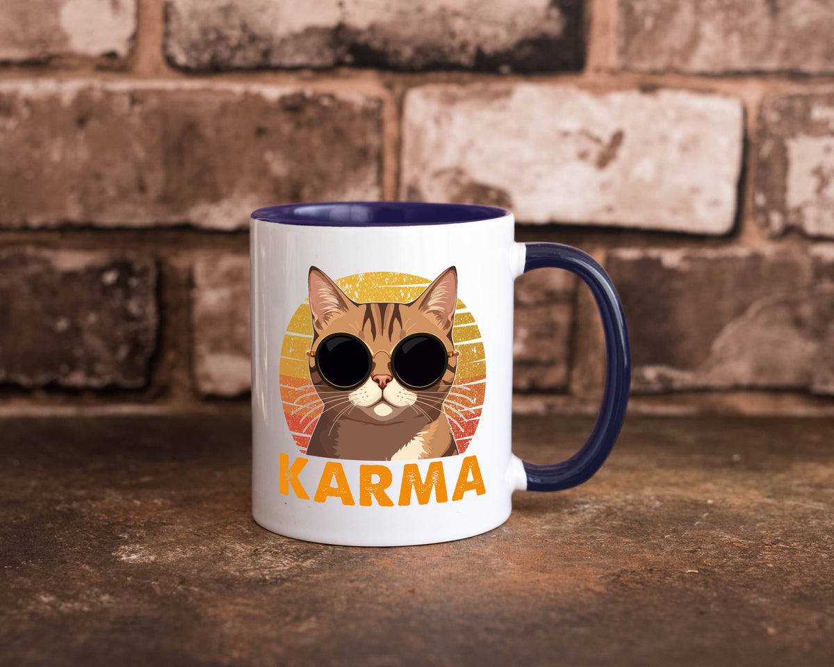 Vintage Katze | Karna Coole lustiger Spruch Geschenk Tierliebhaber Humor Tasse