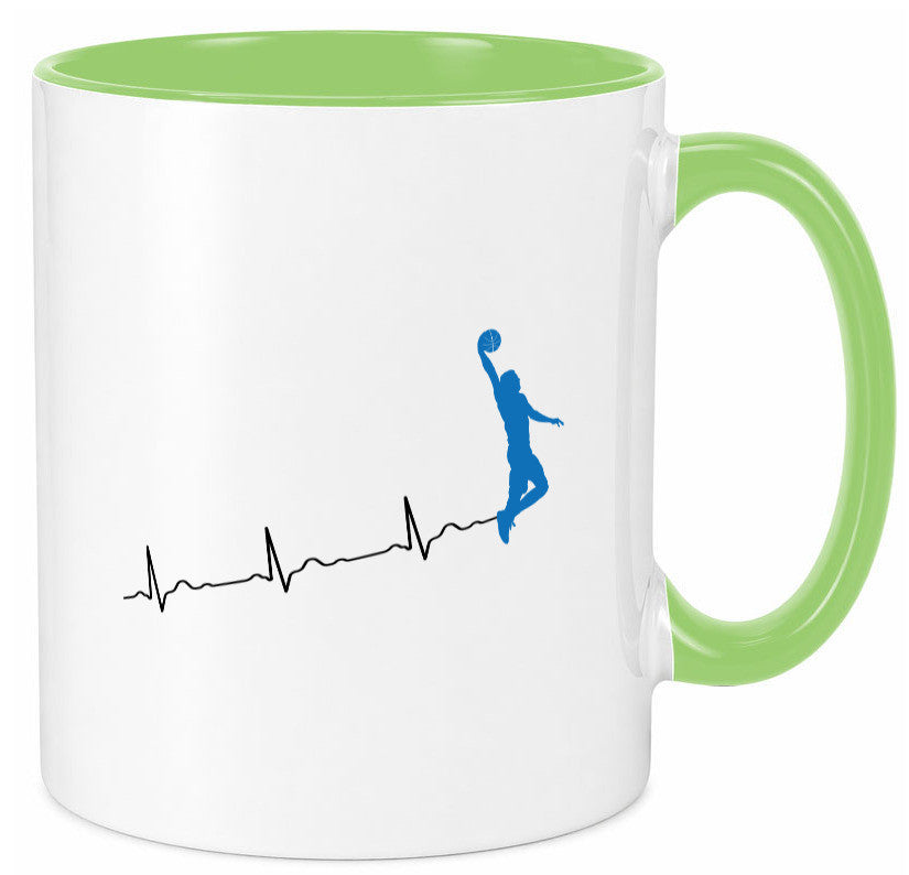 Herzschlag Basketball | Motiv Sport Ballsport Humor Geschenkidee Tasse