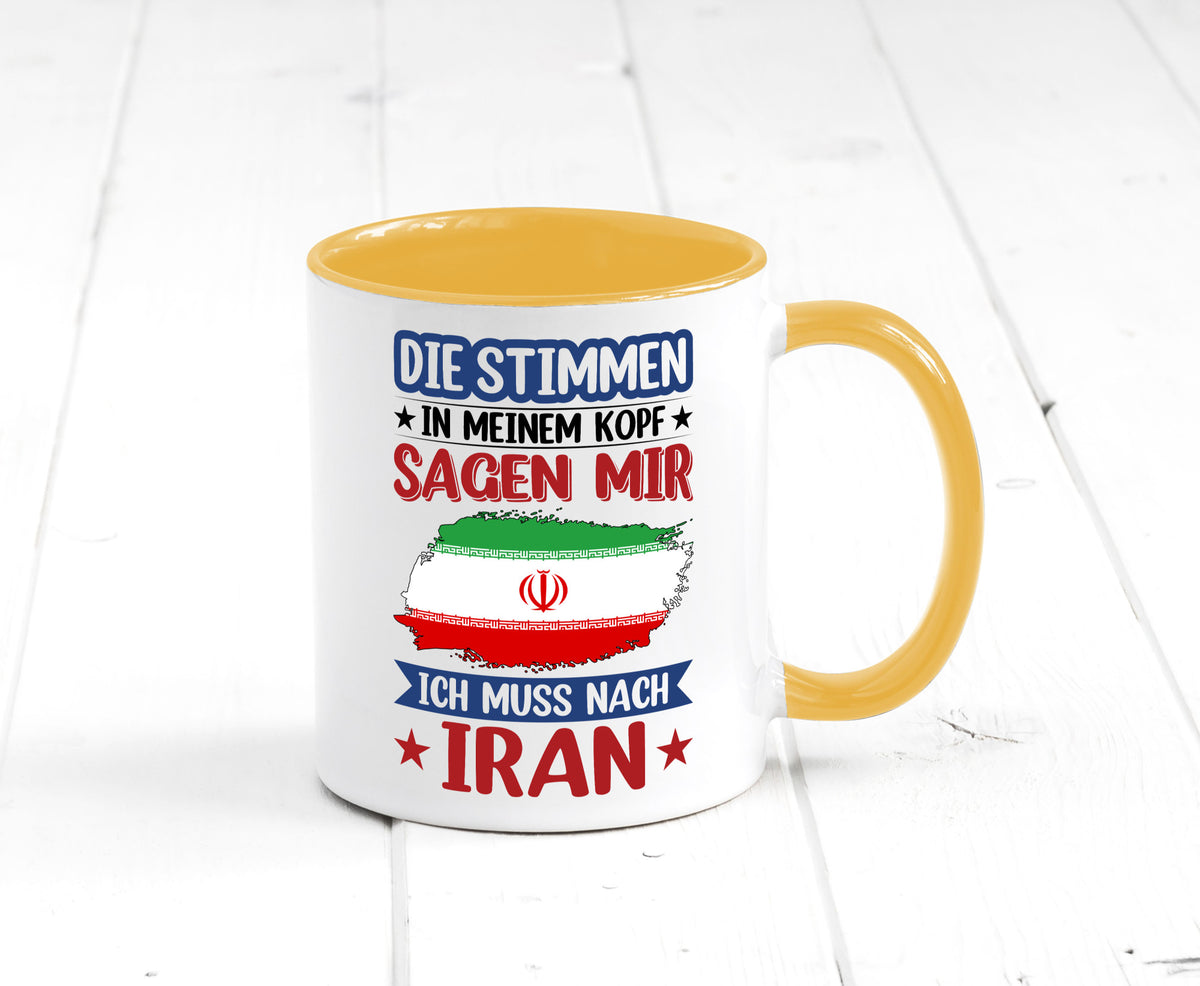 Iran | Urlaub Stimmen in meinem Kopf Traumland Humor Geschenkidee Tasse
