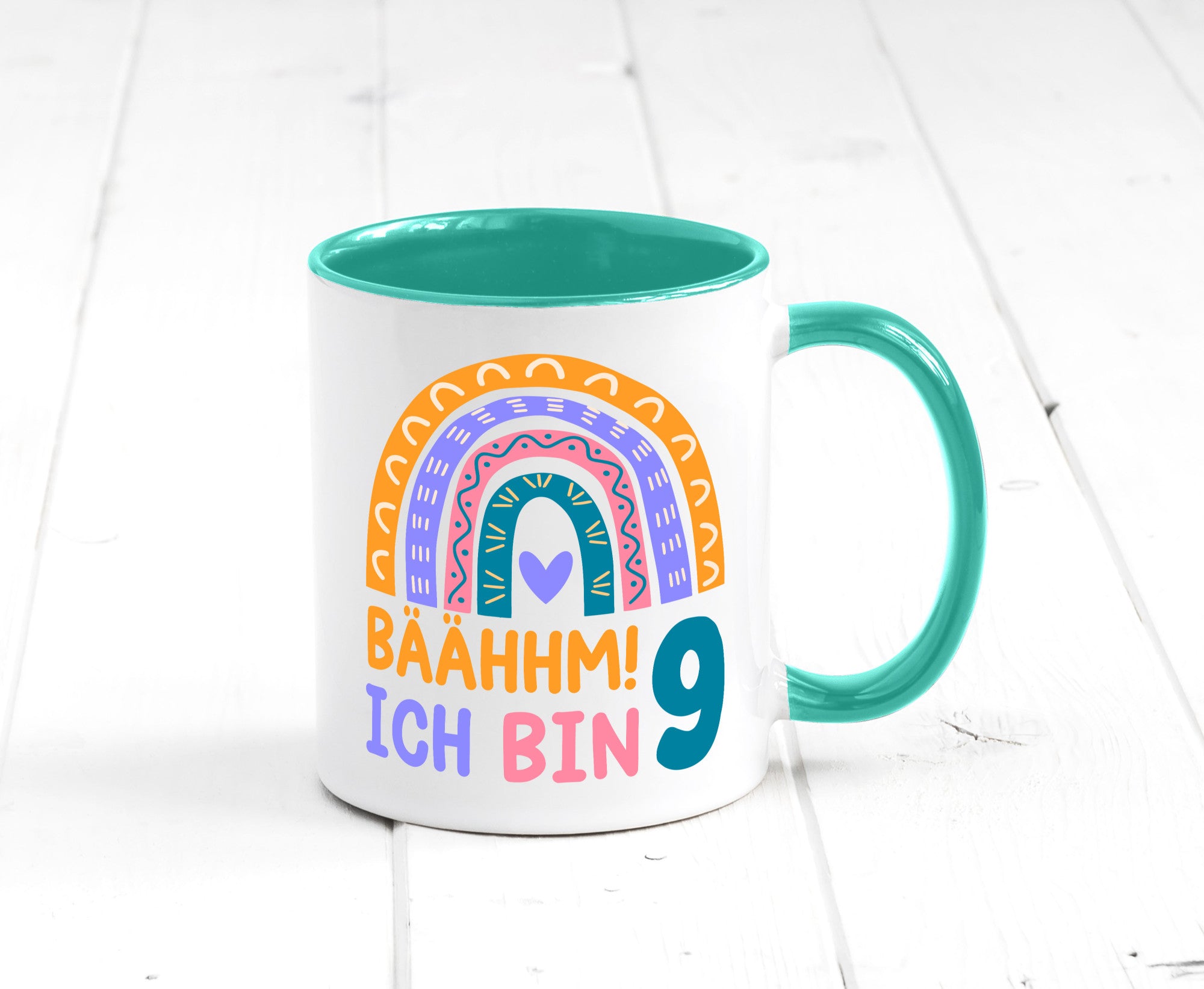 9. Geburtstag | 9 Jahre Regenbogen Bääm Mädchen Geschenk Geschenkidee lustiger