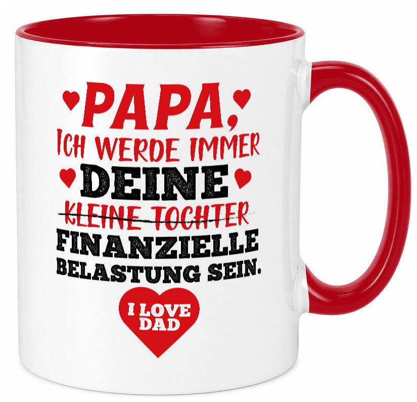 Finanzielle Belastung lustiger Spruch Geschenk Humor Geschenkidee Tasse