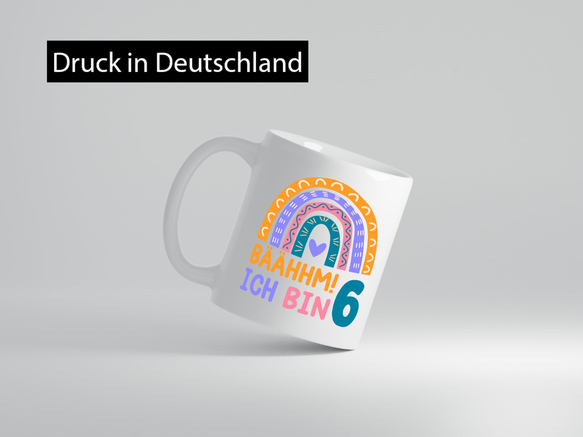 6. Geburtstag | 6 Jahre Regenbogen Bääm Mädchen Geschenkidee Humor Tasse
