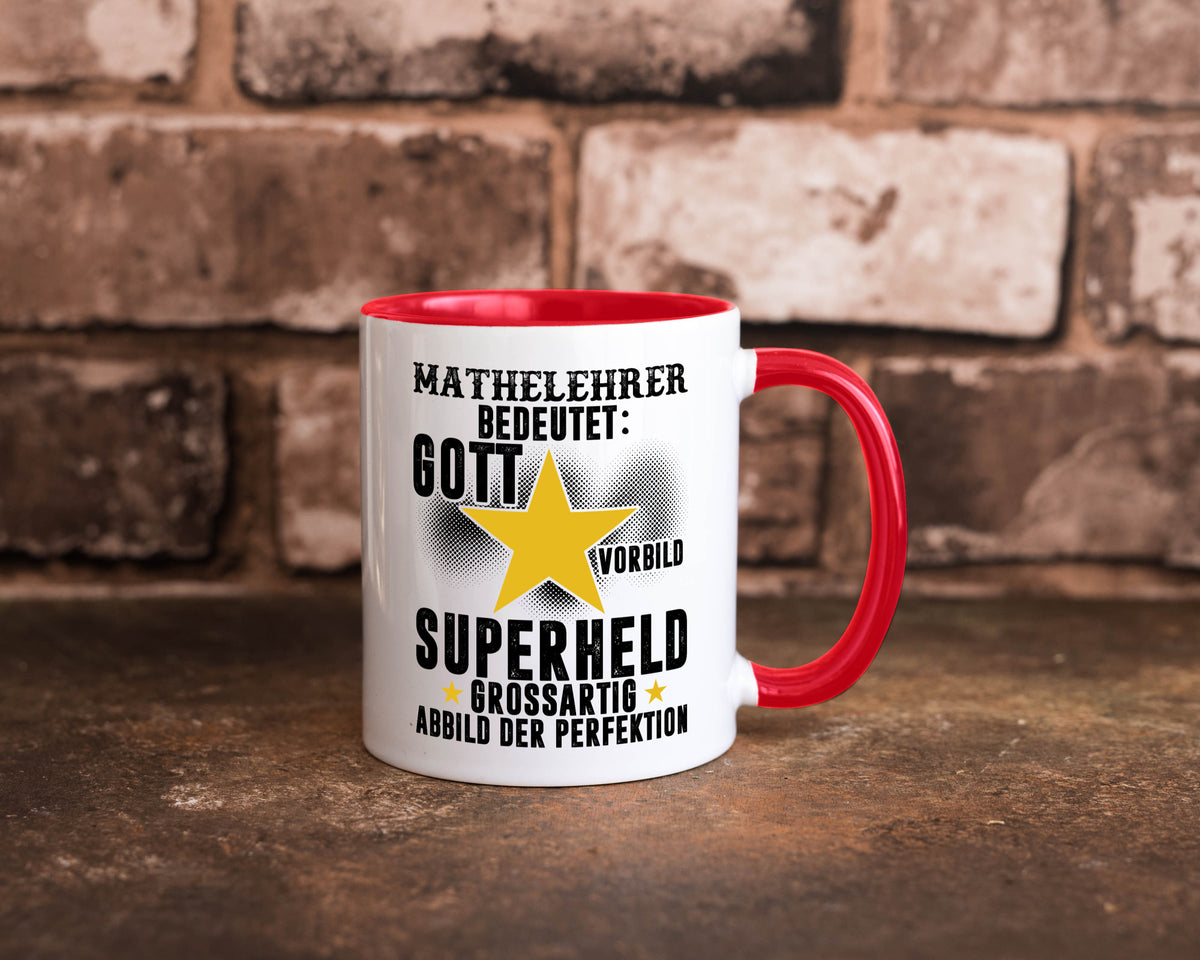 Bedeutung von Mathelehrer | Lehrer Mathe Humor Geschenkidee Tasse