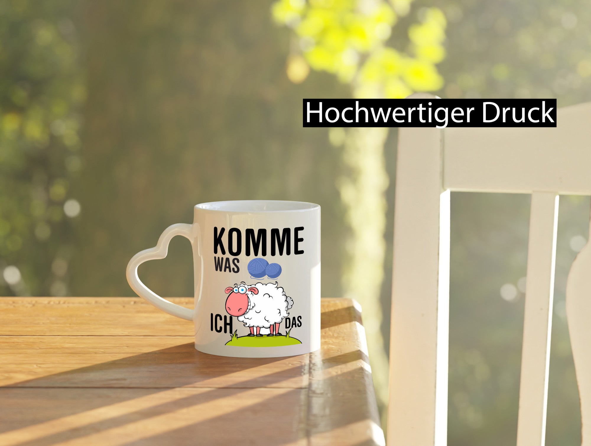 Komme was Wolle | häkeln Häkelzubehör Schaf Humor Geschenkidee Tasse