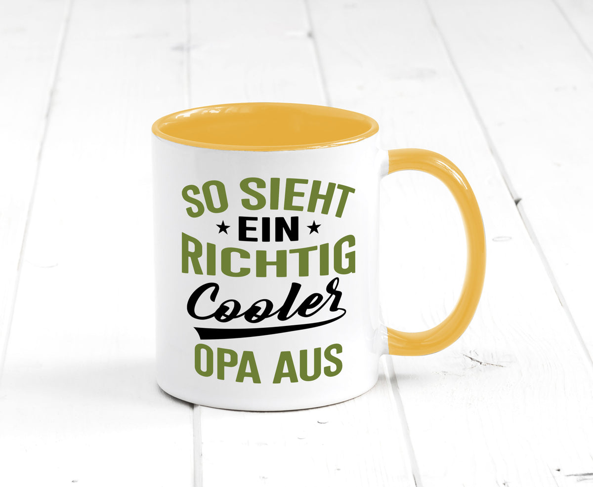 So sieht ein richtig Cooler Opa aus | Großvater Geschenkidee Familie Humor Tasse