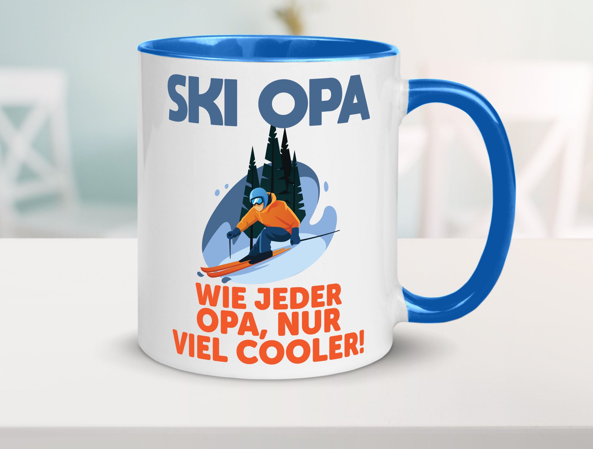 Ski Opa, normal, nur cooler | Skifahrer Bäume Schnee Geschenkidee Familie Humor