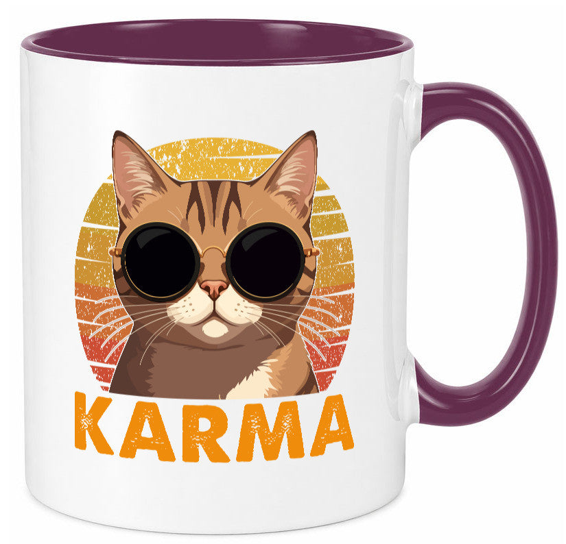 Vintage Katze | Karna Coole lustiger Spruch Geschenk Tierliebhaber Humor Tasse