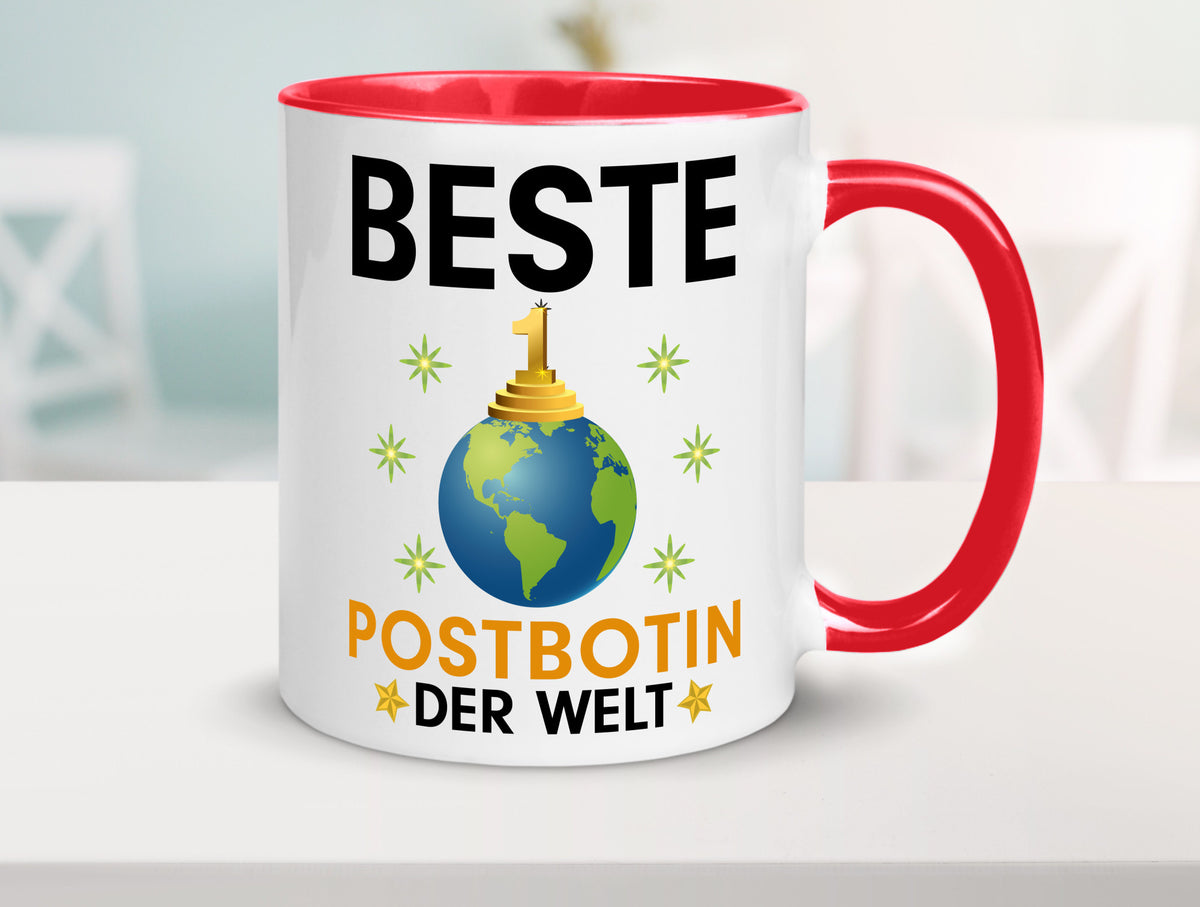 Welt Beste Postbotin | Beruf Post Briefträger Humor Arbeit Kollegen Büro Tasse